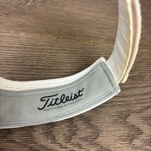Titleist FJ PRO V1 Golf Visor Hat Unisex OS White Strap Back Embroidered Cap - Picture 11 of 14